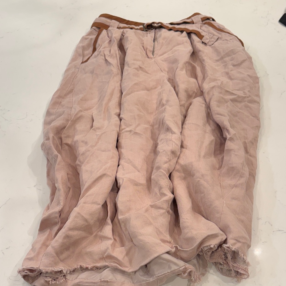 Elegant Pink and Brown Women's Skirt
